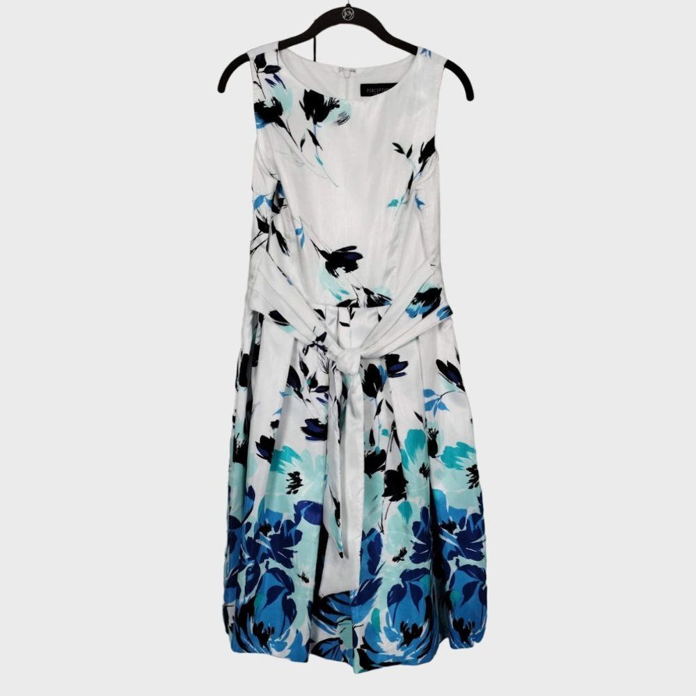 Perceptions Floral Fit and Flare Sleeveless Dress, Size 8
